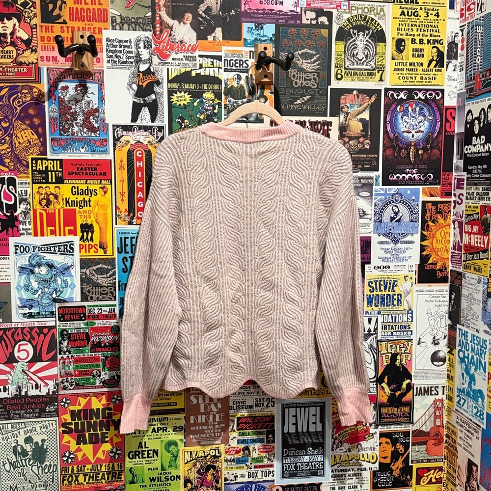 Pink Cable Knit Sweater - Picture 3 of 3